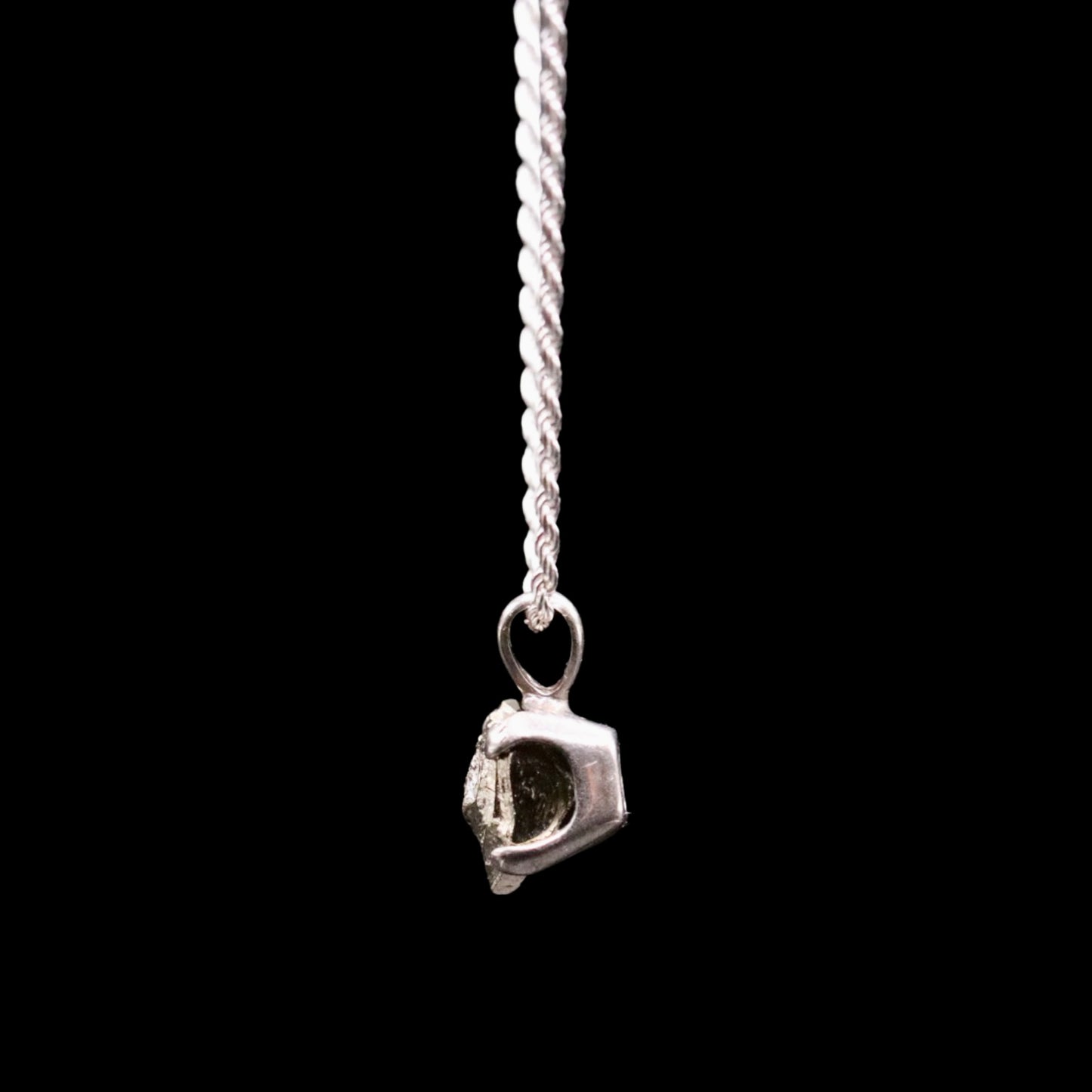 Natural Petite Peruvian Pyrite Solitaire on Rope