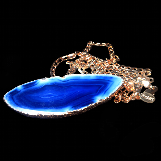 Blue Agate Slice on Curb