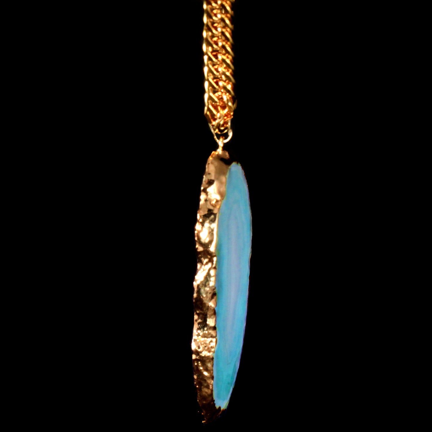 Teal Agate Slice on Franco
