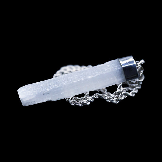 Colossal Selenite Wand on Sterling Silver Rope