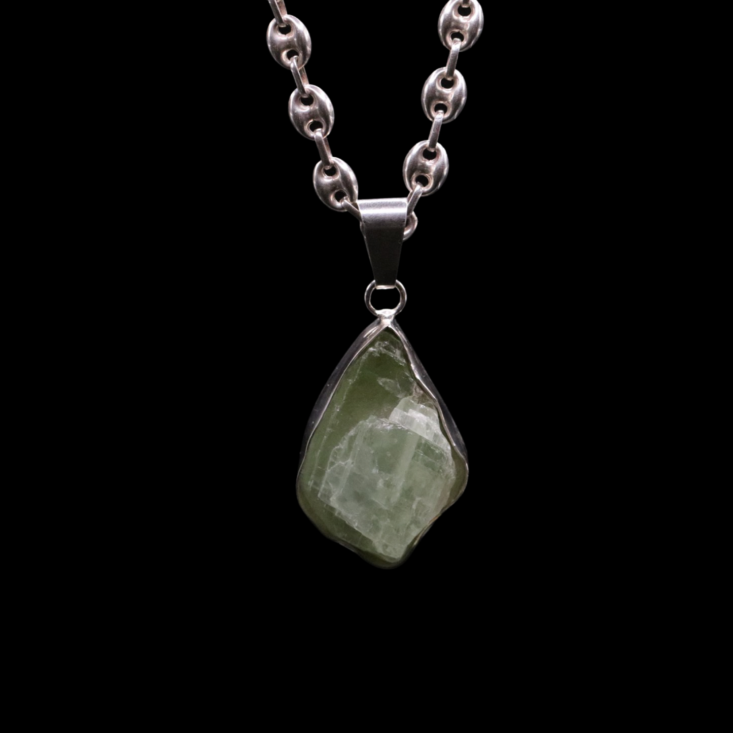 Natural Green Calcite on Gucci