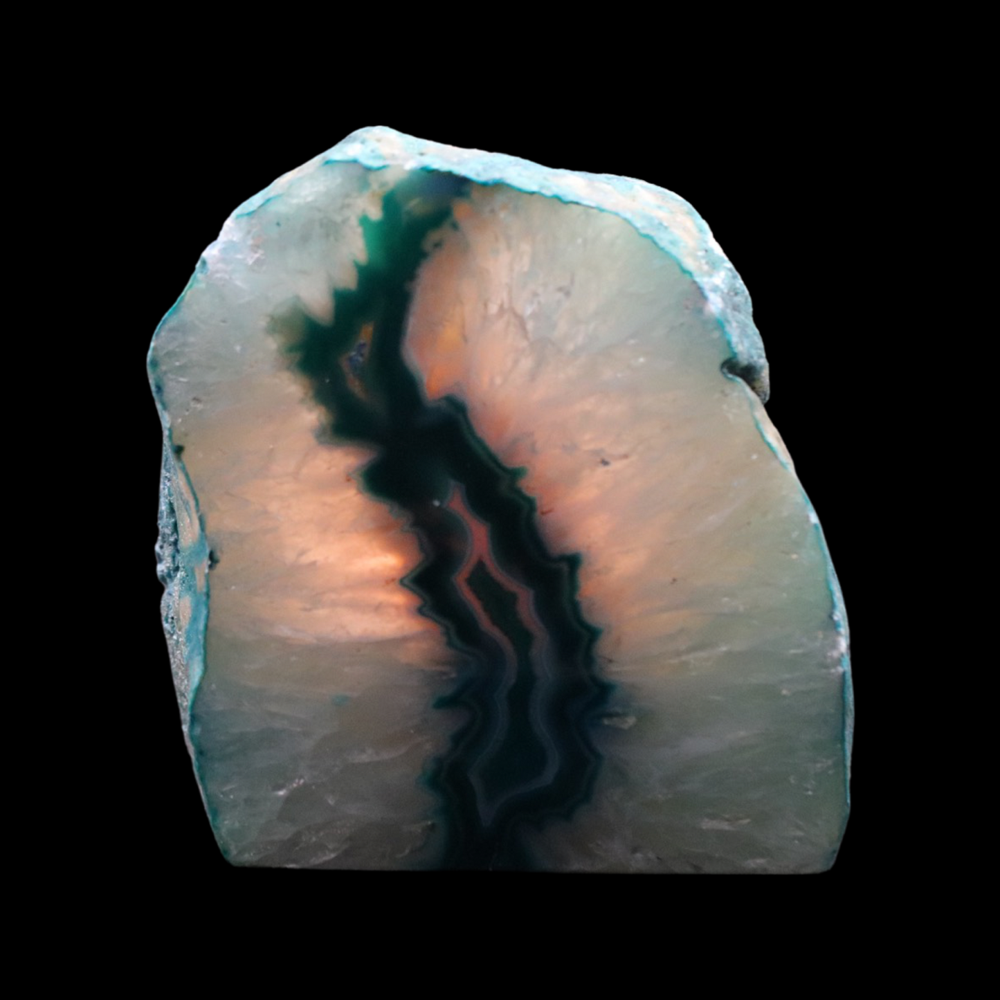 Green Agate Candle Holder